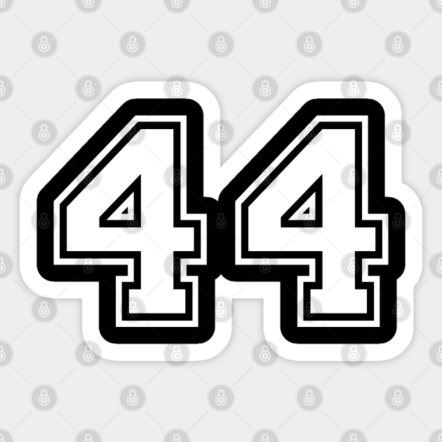 Number 44 Fourty Four Back